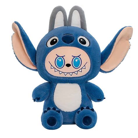 Labubu Do Stitch Original - POP MART 40cm Stitch & Labubu Plush Doll Jeguetess, Labubu Monster ...