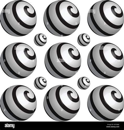 The Black And White Spheres Stock Vector Image Art Alamy