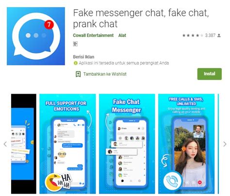 7 Aplikasi Fake Chat Yang Lagi Viral Dan Banyak Dicari Hallo Gsm