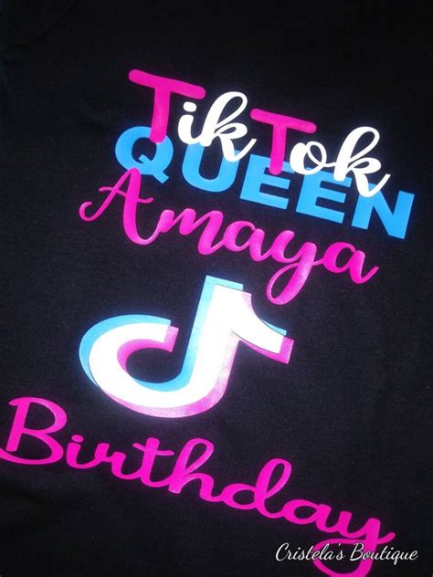 Tiktok Queen Birthday Tiktok Customized Shirt Tiktok Tutu Etsy