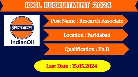 IOCL Recruitment 2024 New Notification Out Check Post Vacancies