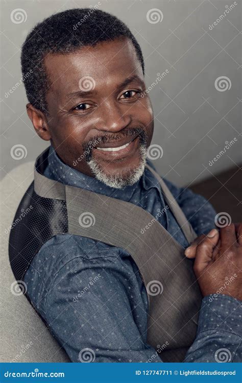 Portrait Of Handsome Smiling African American Man Stock Image Image