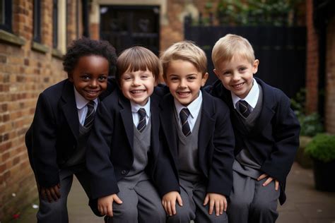 Diverse elementary students uniform. AI | Free Photo - rawpixel