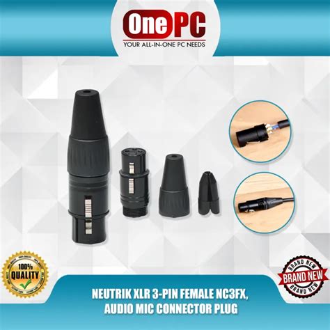 Neutrik Xlr Pin Female Nc Fx Audio Mic Connector Plug Lazada Ph