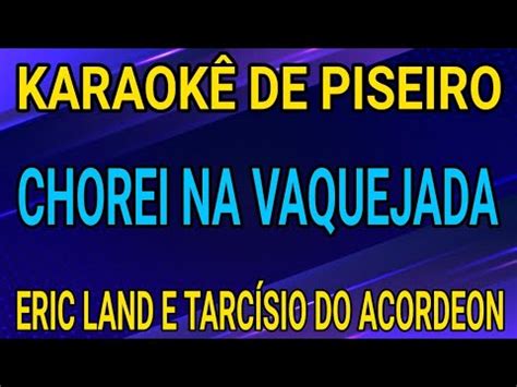 Karaok Chorei Na Vaquejada Eric Land E Tarc Sio Do Acordeon Youtube