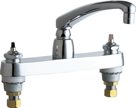 Deck Mounted Manual Faucet With Centers Chicago Faucets