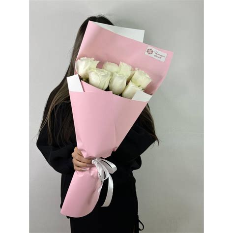 Букет из 7 белых роз в Астане заказать с доставкой 🌷