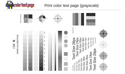 Printer Test Page Grayscale