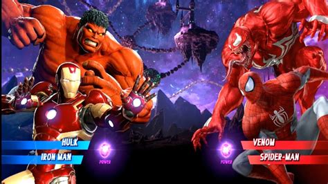 Red Hulk Iron Man Vs Red Venom Spider Man K Ultra Hd Marvel