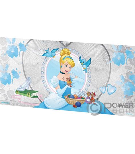 Cinderella Aschenputtel Disney Princess Foil Silber Note Niue