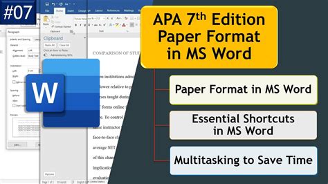 Microsoft Word Apa Th Edition Template Sample Paper Apa Th Ed