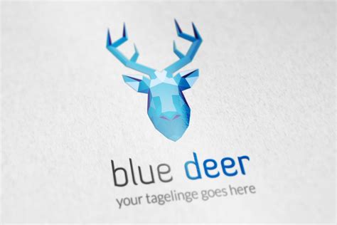 Blue Deer logo | Creative Logo Templates ~ Creative Market