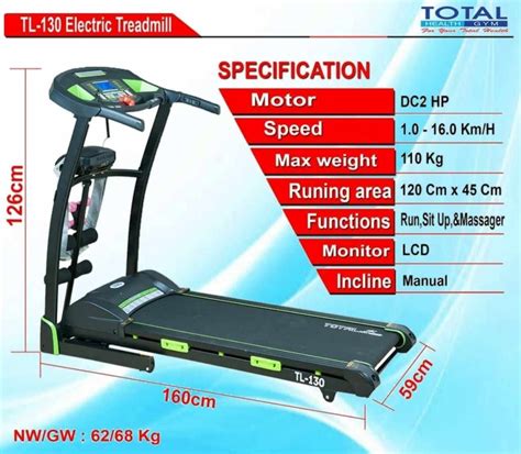 Jual Treadmill Elektrik Multi Fungsi Tl Mesin Hp Incline Otomatis