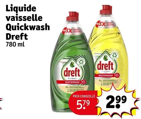 Promo Liquide Vaisselle Quickwash Dreft 780 Ml Chez Kruidvat