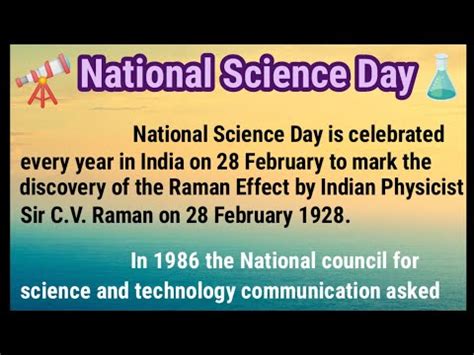 National Science Day Essay National Science Day Speech C V