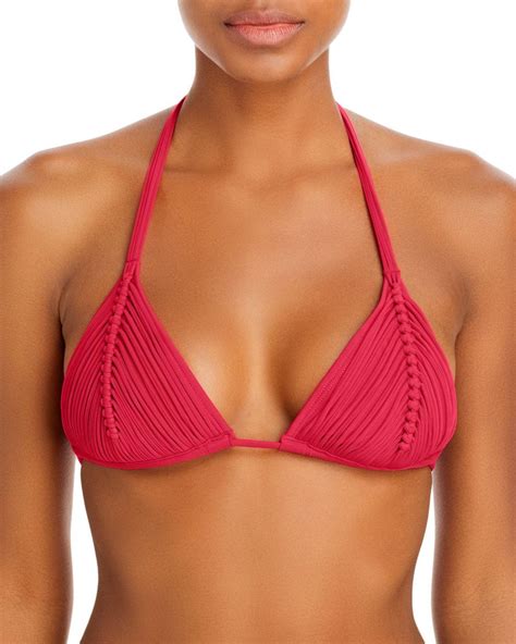 PQ Swim Pilyq Ilsa Triangle Bikini Top In Red Lyst