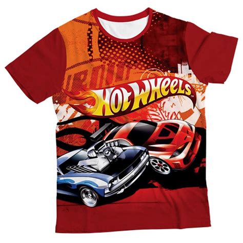 Camiseta Infantil Hot Wheels Vermelho mc em Promoção Ofertas na