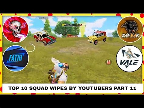 Top Squad Wipes By Youtubers Part Pubg Mobile Bgmi Youtube