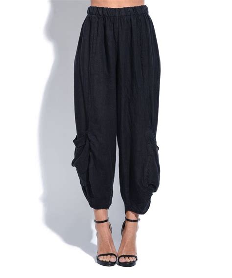 Take A Look At This Black Gathered Linen Harem Pants Plus Too Today