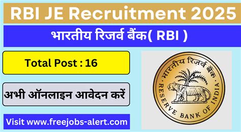 Rbi Je Recruitment Notification Out For Civil And Electrical