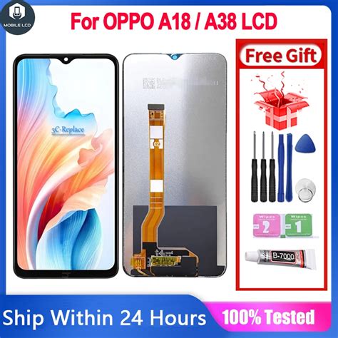 Original LCD With Frame For OPPO A18 A38 LCD Screen Display Touch