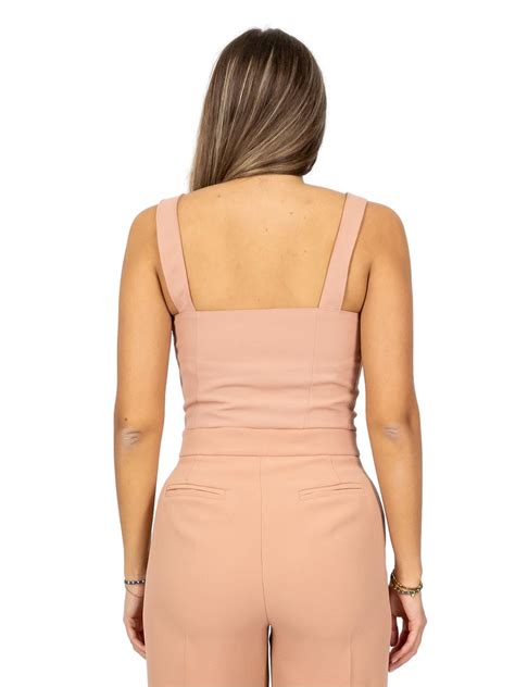 Top Corto Donna Elegante Spalle E Schiena Scoperta In Crepe