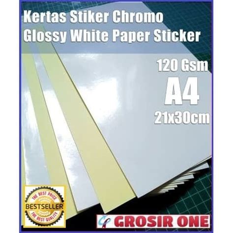 Jual Stiker Kertas Cromo A4 Glossy Kilap Chrome Paper Sticker 21x30