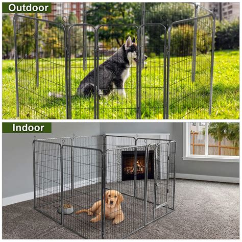 Buy Giantex 40 Inch Dog Fence With Door 168 Panels Dog Playpen For