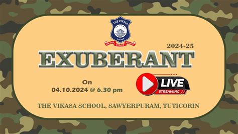 EXUBERANT 2024 25 TheVikasaTuticorin YouTube