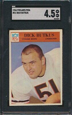 Philadelphia Dick Butkus Bears Hof Rc Sgc Ebay