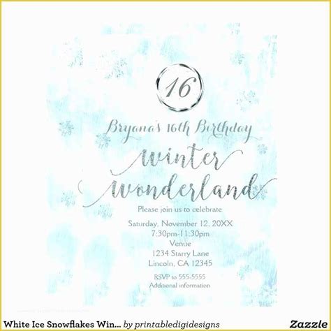 Free Winter Wonderland Invitations Templates Of Winter Wonderland