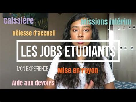 Mes jobs étudiants mon expérience caissière hôtesse d accueil mise