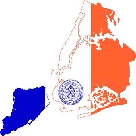 Download Transparent Open - New York Flag Map - PNGkit