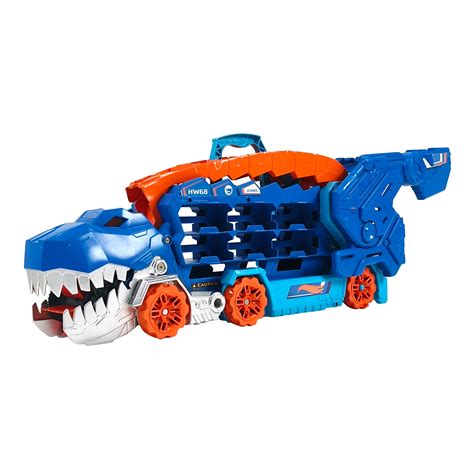 Hot Wheels City Mega T Rex Dino Trasportatore Con Macchinine Toys