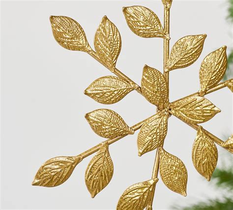 Gold Metal Snowflake Ornament Pottery Barn