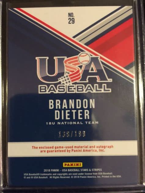 2018 Panini USA Baseball Stars Stripes Stars And Stripes Material