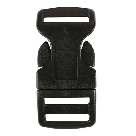 Inch Plastic Side Release Buckle Single Adjust Contoured Black