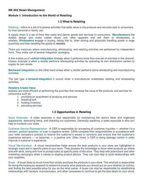 Module Mk Retail Management Mk Retail Management Module