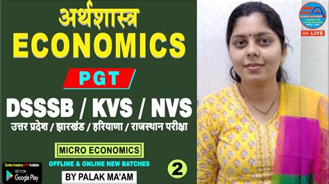 Pgt Economics Micro Economics Class By Palak Mam Dsssb Kvs Nvs