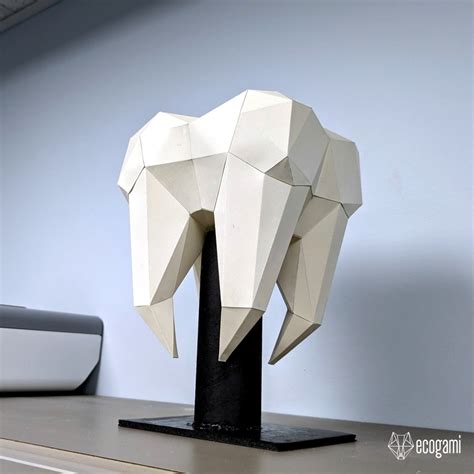 Molar Tooth Papercraft 3d Template