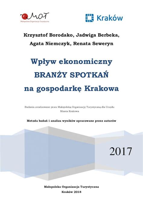 Pdf Krzysztof Borodako Jadwiga Berbeka Agata Niemczyk Renata