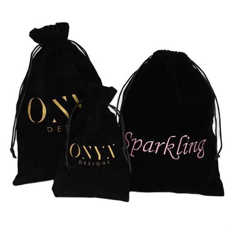 Black Velvet Drawstring Bag The One Packing Solution