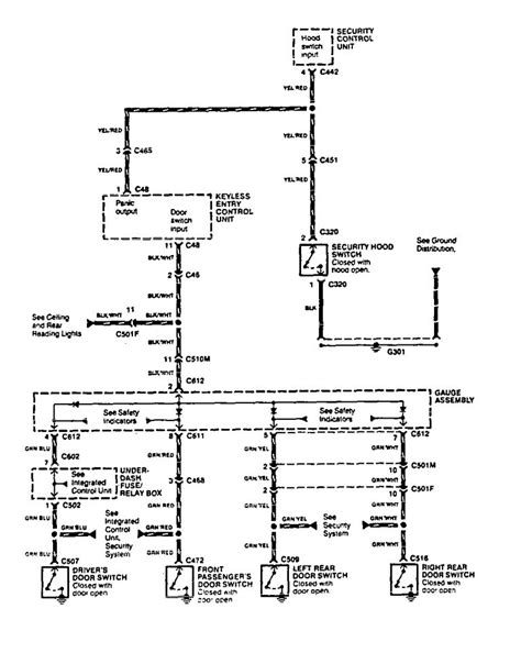 Acura Vigor 1994 Wiring Diagrams Keyless Entry