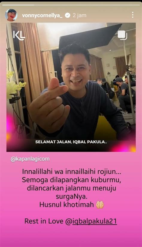 Ucapan Belasungkawa Artis Atas Meninggalnya Iqbal Pakula