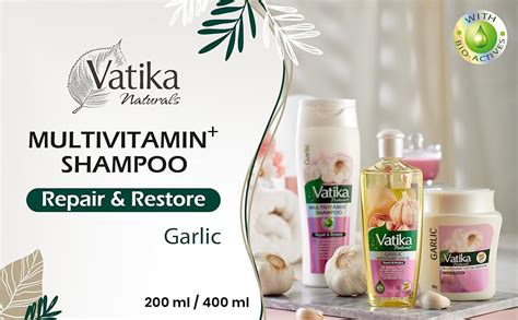 Vatika Naturals Multivitamin Enriched Garlic Shampoo 400ml Goodness