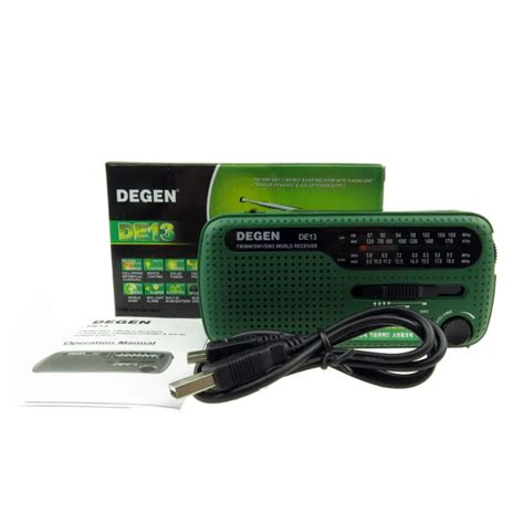 Radio Degen De Fm Am Sw Radio Crank Dynamo Solar Power Emergency