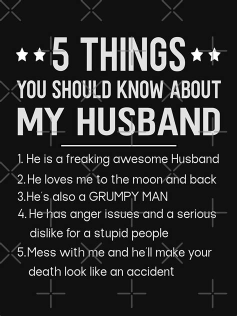 5 Things You Should Know About My Husband T Shirt For Sale By