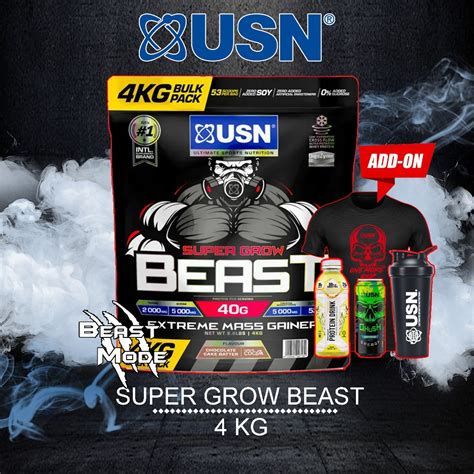 Usn Super Grow Beast Extreme Mass Gainer 4 Kg Shopee Malaysia