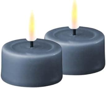 Deluxe Homeart Indoor Flameless Led Tealight Set With Real Flame