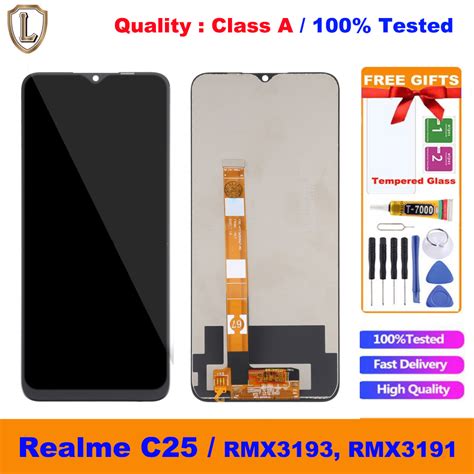 100 Tested Original For Realme C25 Lcd Display Touch Screen Assembly